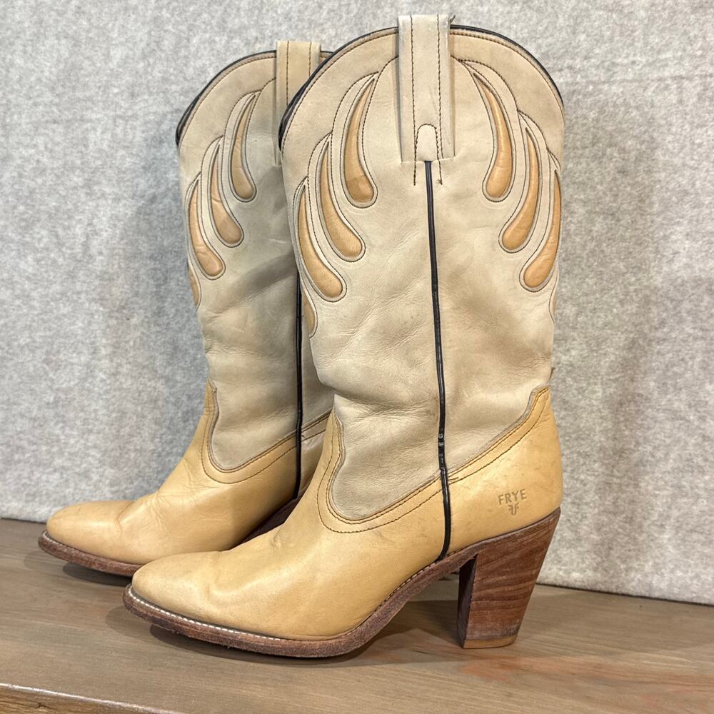 Vintage Frye "Bear Claw" Cowboy/Cowgirl Boots - Womens 8B